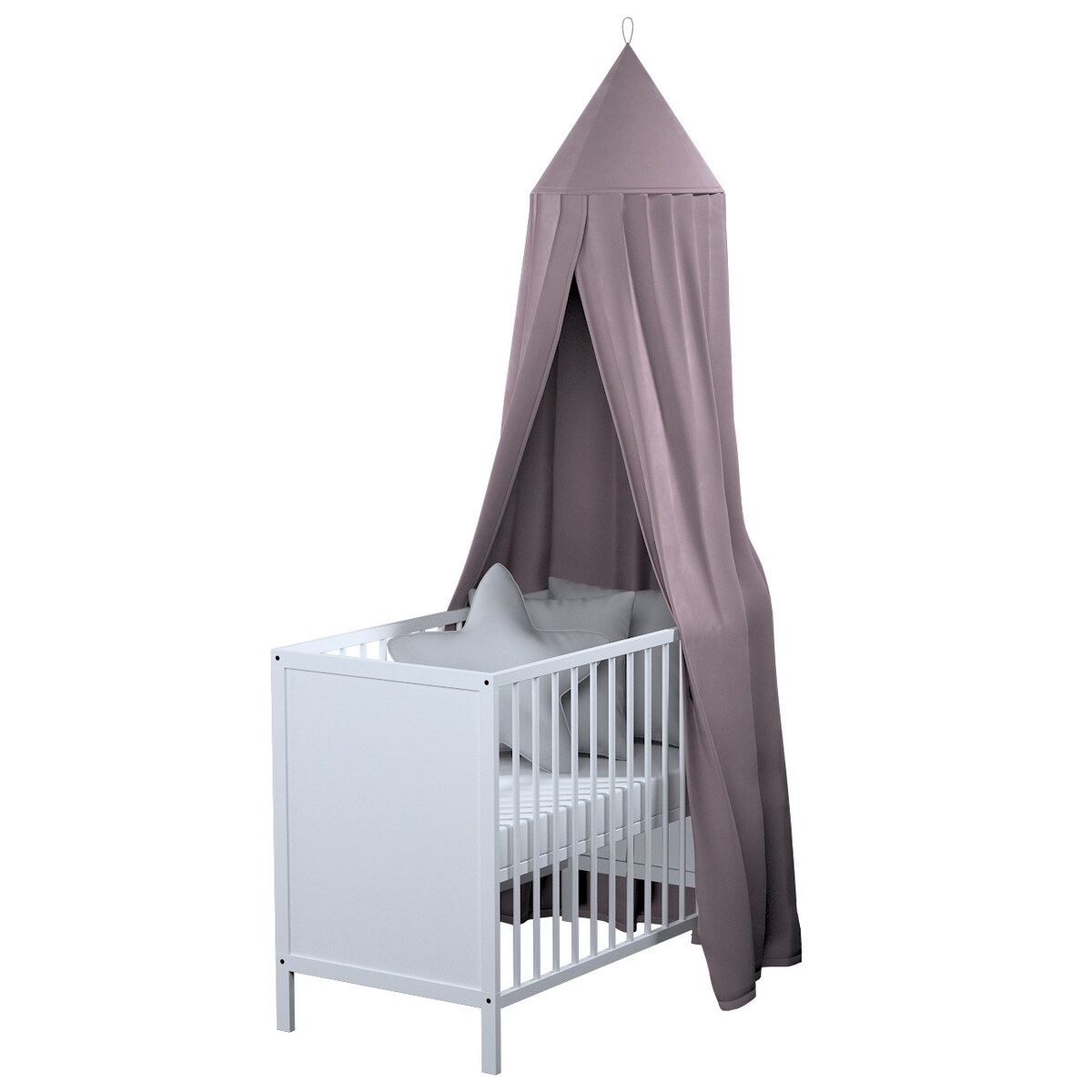 Baldachim do łóżeczka, zgaszony róż, fi 50cmx230cm, Posh Velvet