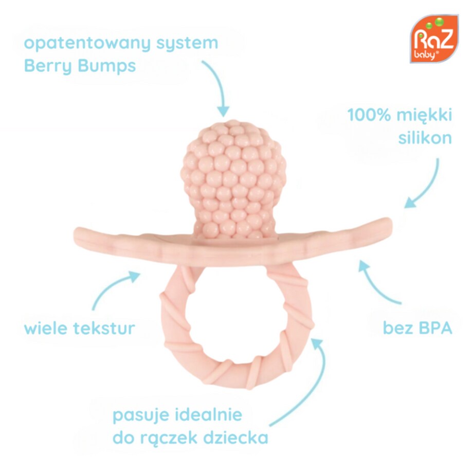 Gryzak dla niemowlaka, Różowa Malina, RaZbaby