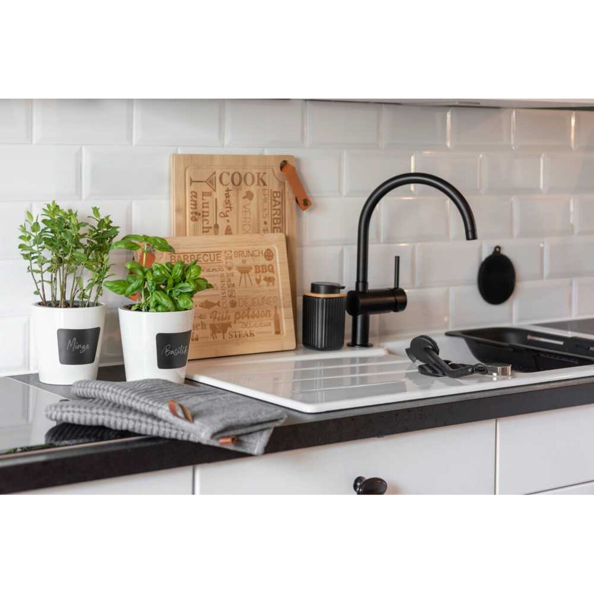 Szczotka kuchenna CUVO, czyścik z ergonomiczną rączką, WENKO