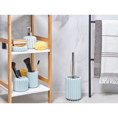 5-częściowy zestaw akcesoriów łazienkowych ceramiczny niebieski GORBEA