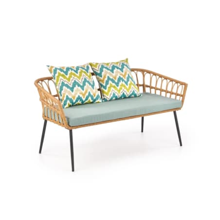 Sofa GARDENA rattanowy/wielobarwny