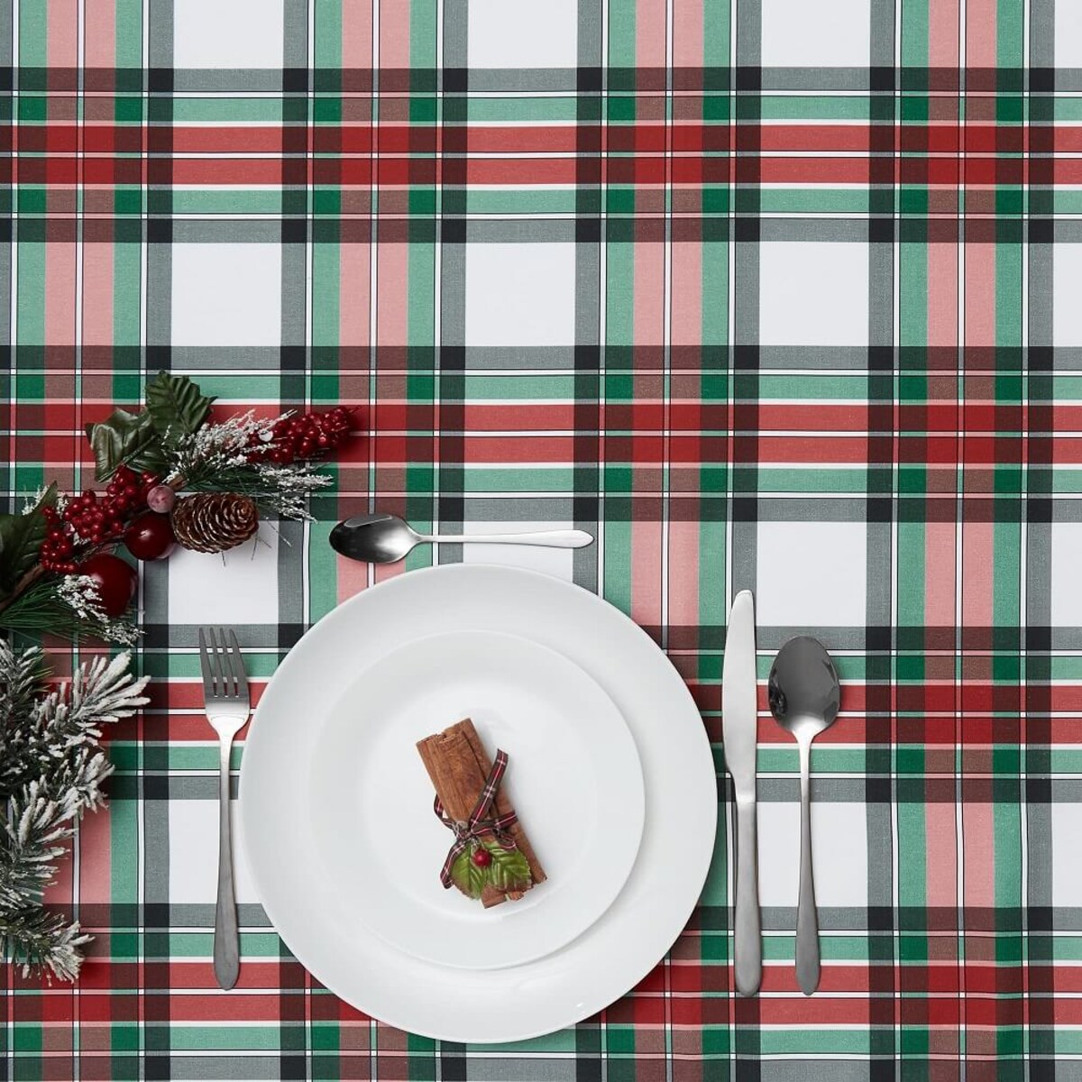 Obrus Świąteczna krata 150 x 250 cm
