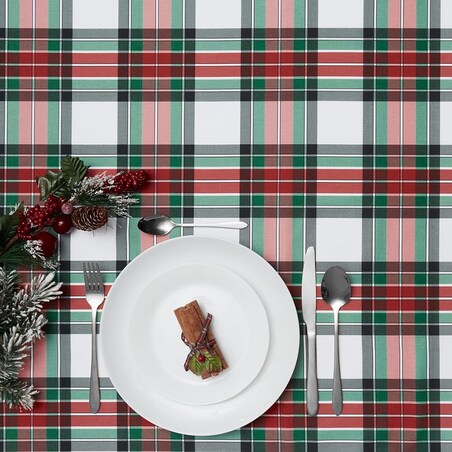 Obrus Świąteczna krata 150 x 250 cm