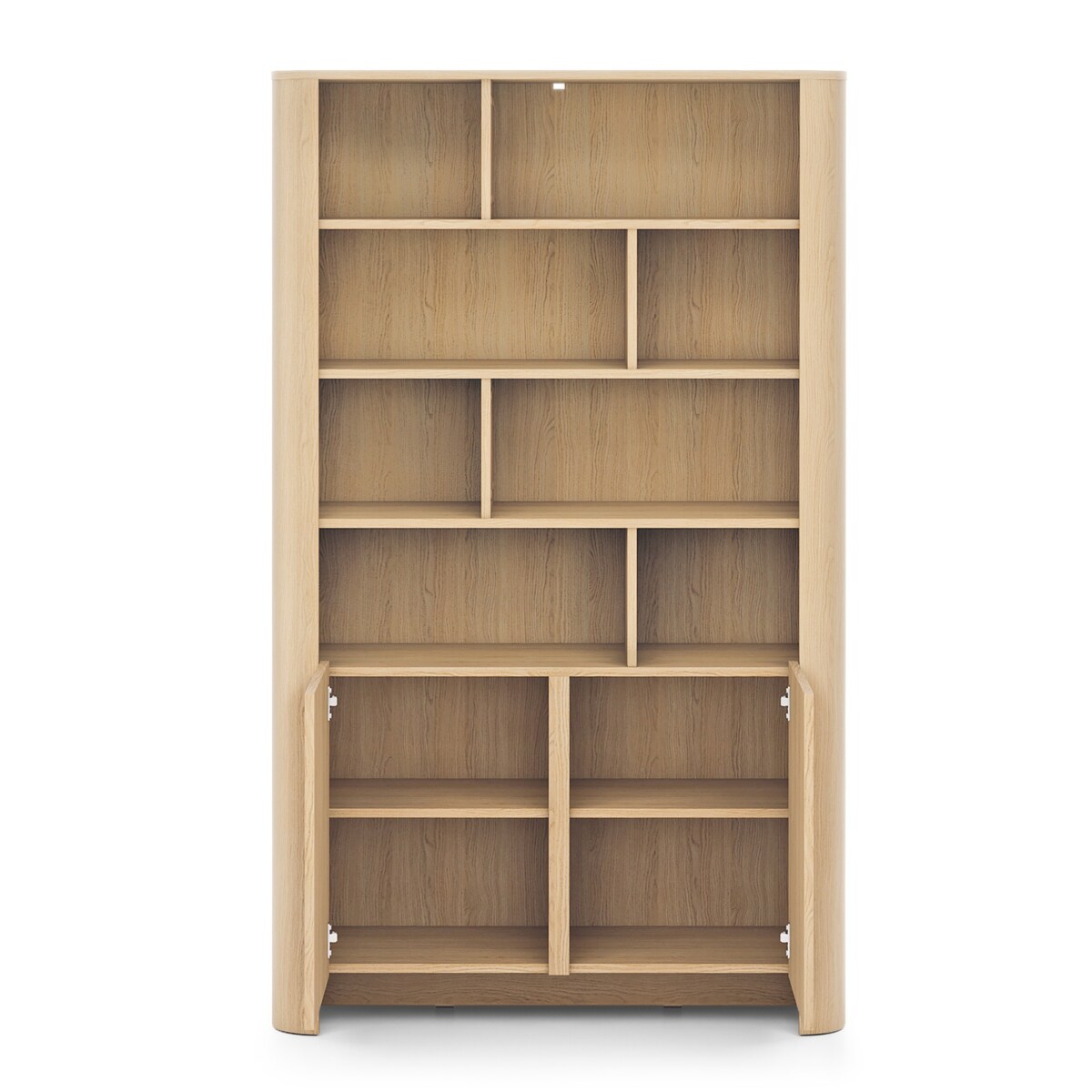 Regał pojemny o zaokrąglonych kształtach, Dąb Vincenza