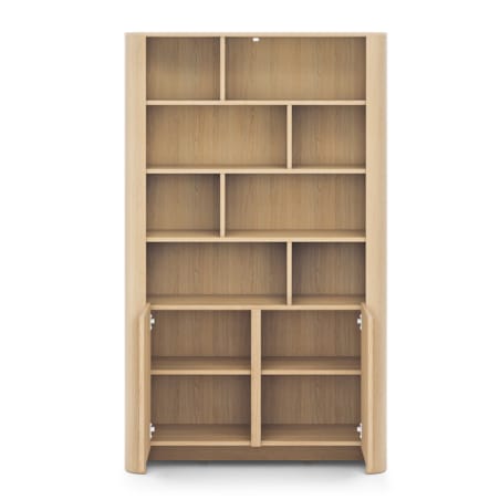 Regał pojemny o zaokrąglonych kształtach, Dąb Vincenza