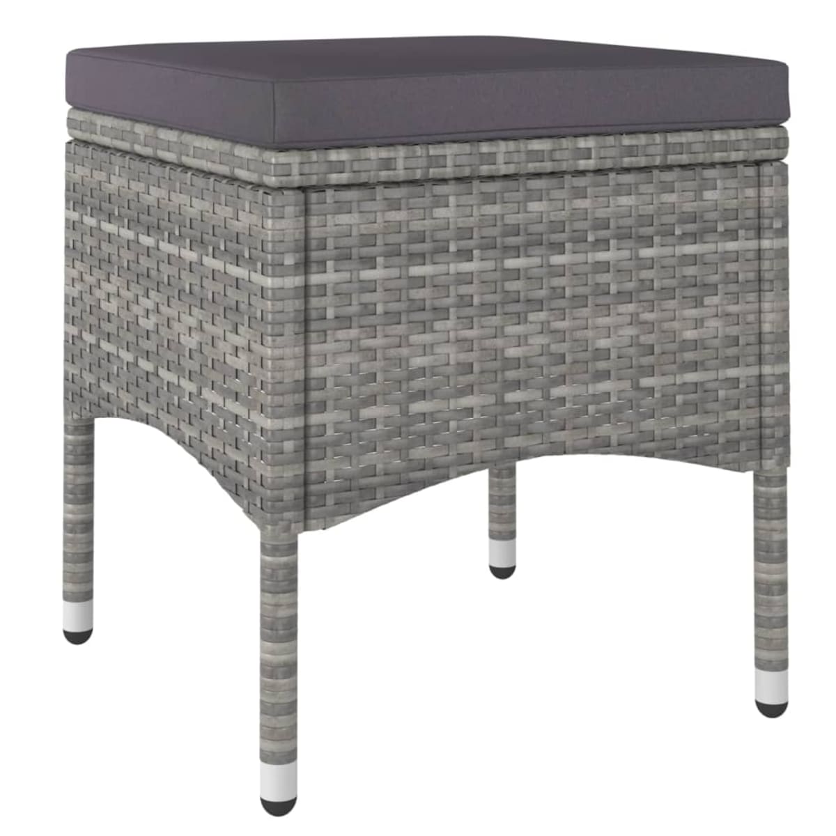 vidaXL 5-cz. zestaw mebli ogrodowych, polirattan i szkło, szary