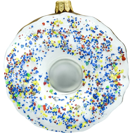 Bombka choinkowa: Donut z białym lukrem