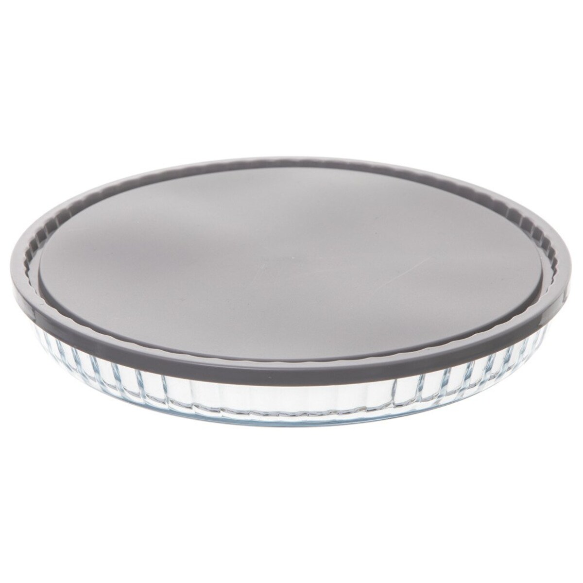 Forma do pieczenia tarty z pokrywką, uniwersalne naczynie ze szkła