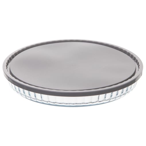 Forma do pieczenia tarty z pokrywką, uniwersalne naczynie ze szkła
