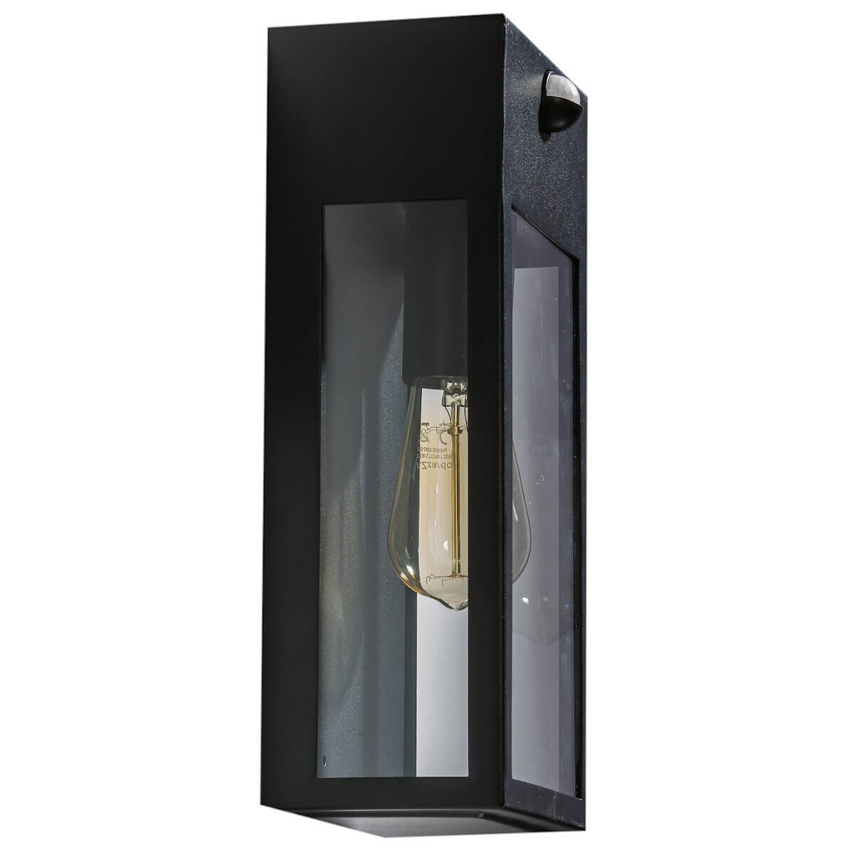 Ścienna lampa zewnętrzna Niklas z czujnikiem ruchu czarna