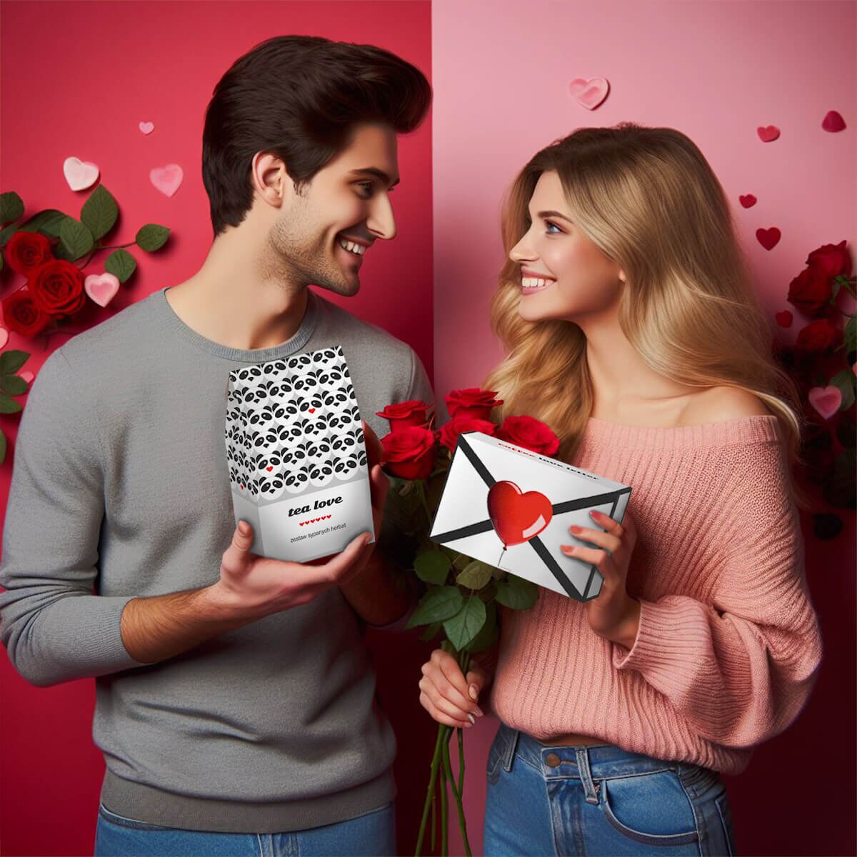 Love Message zestaw kaw smakowych aromatyzowanych - prezent upominek dla zakochanych na walentynki 2024 dla niej niego chłopaka dziewczyny żony męża