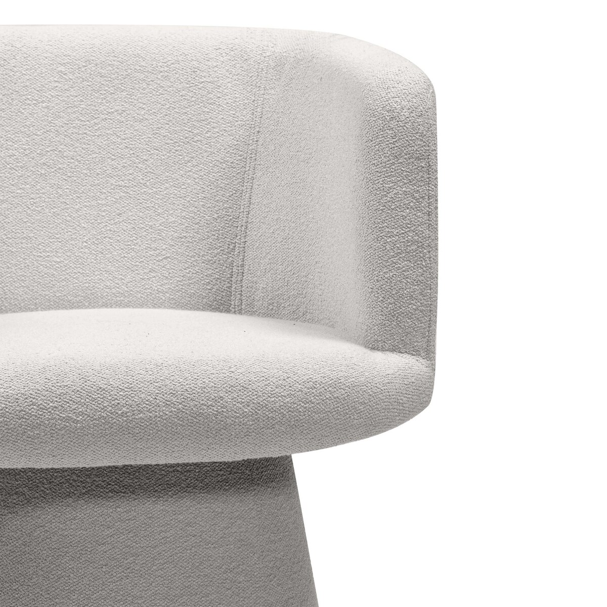 Krzesło obrotowe beżowoszare bouclé Nalf