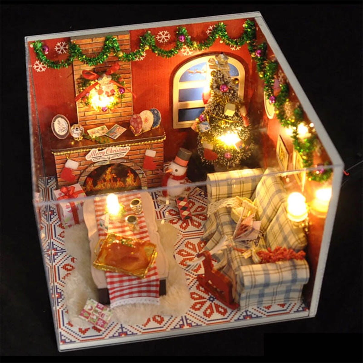 Miniaturowy domek - Kolacja z Mikołajem