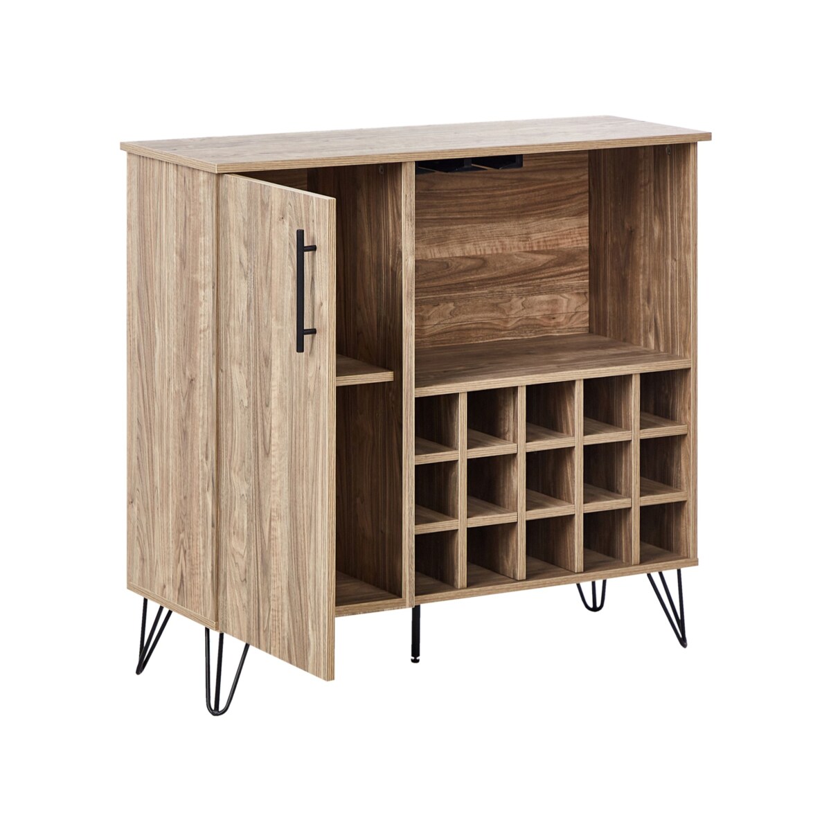 Szafka z półką na wino jasnobrązowa ELISTON