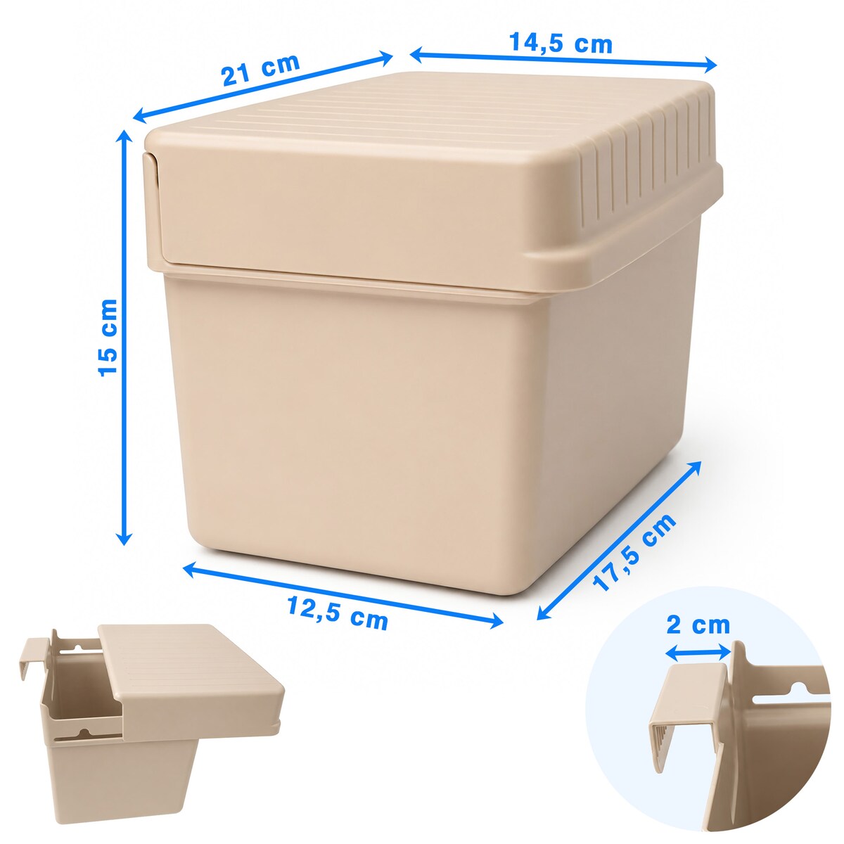 POJEMNIK PLASTIKOWY Z UCHWYTEM UNIBOX Z POKRYWKĄ NA AKCESORIA OBIERKI