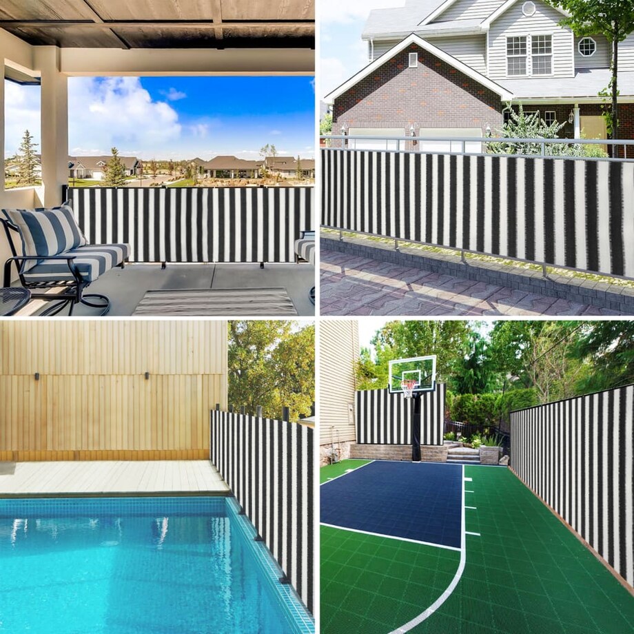 vidaXL Siatka cieniująca, antracytowo-biała, 1x10 m, HDPE, 195 g/m²