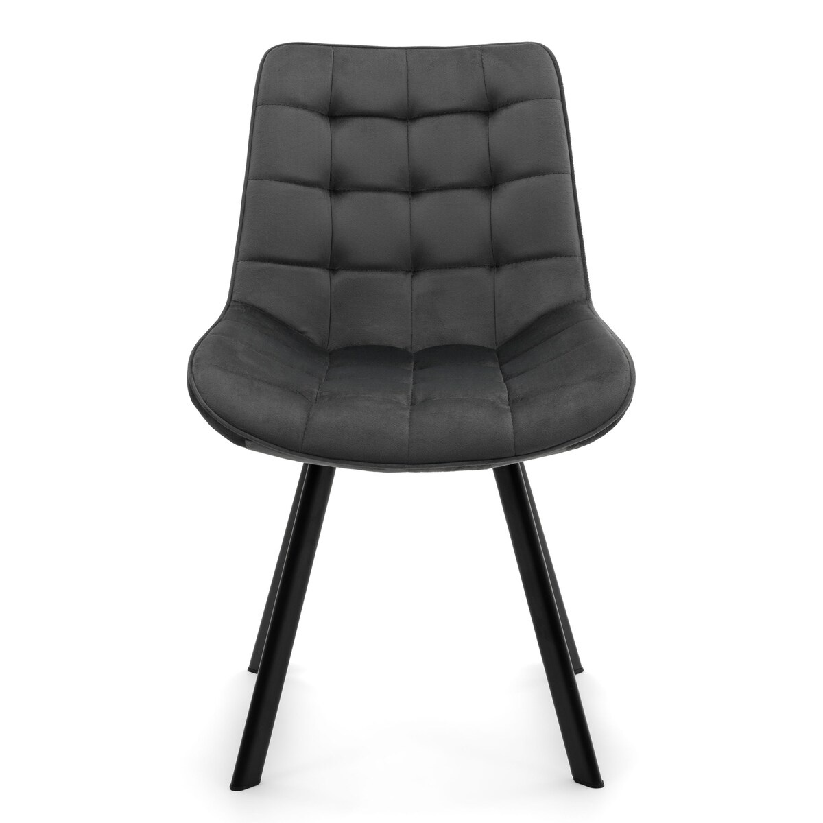 KRZESŁO TAPICEROWANE WELUROWE DO SALONU JADALNI GLAMOUR SZARE TORI