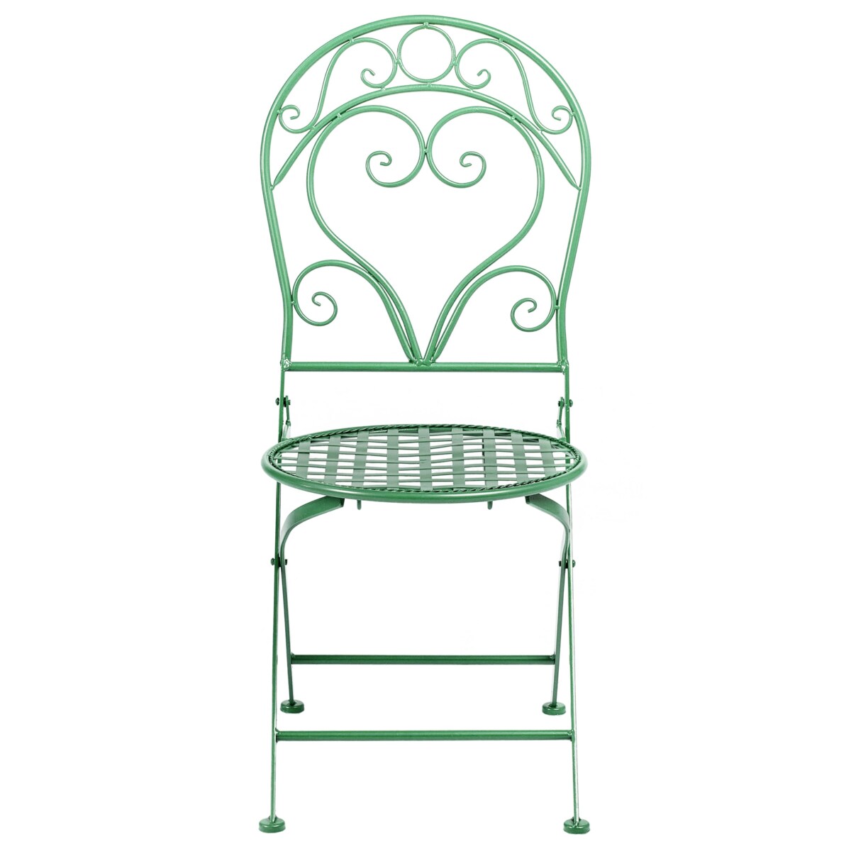 Zestaw 2 krzeseł ogrodowych ALBINIA Metal Zielony