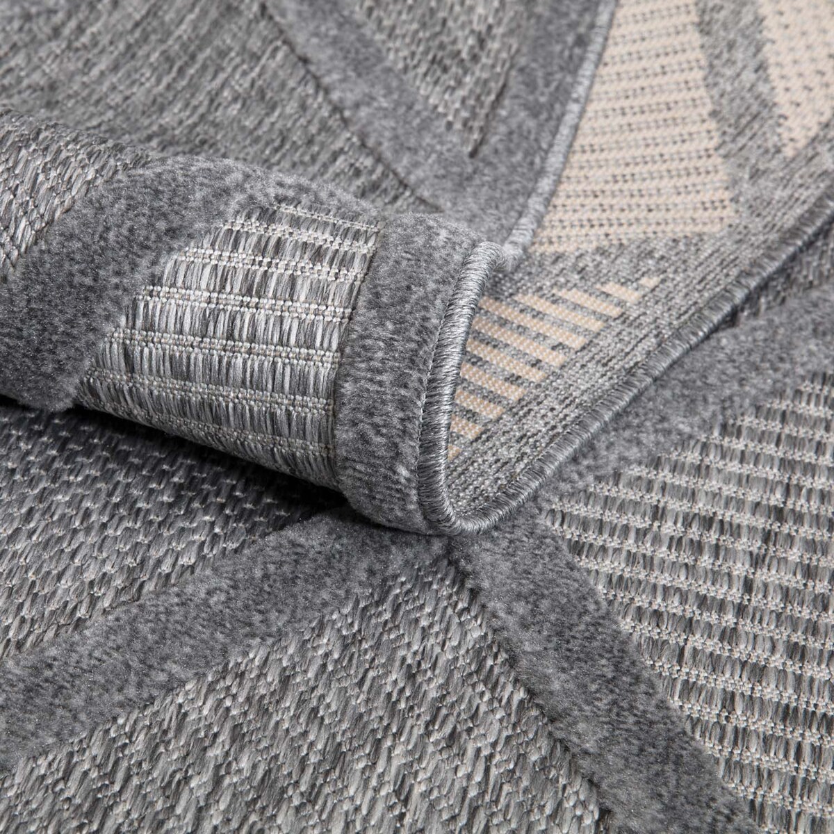 Dywan na zewnątrz i do wnętrz romby Sanori 4570 Antracyt 140x200