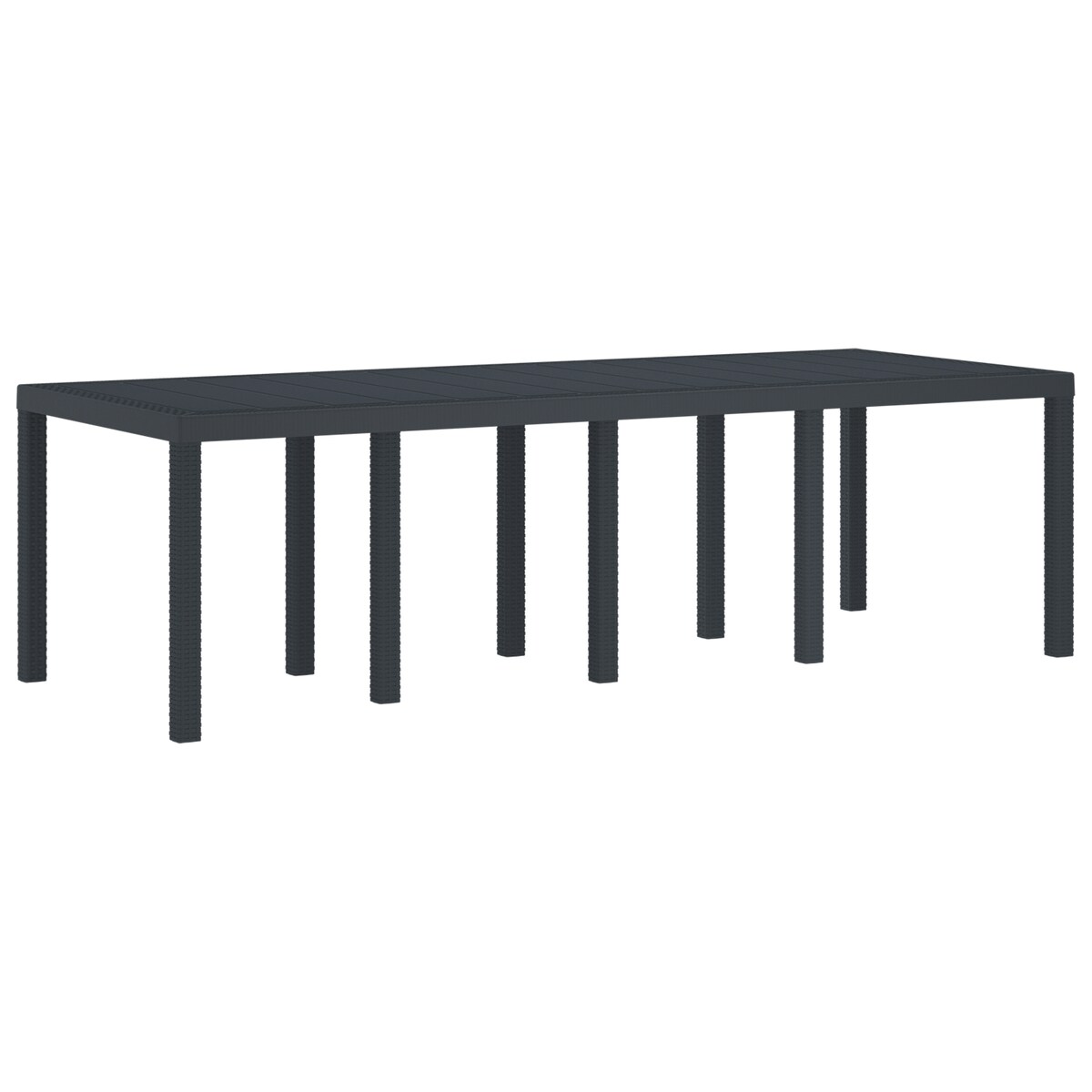 Stół ogrodowy vidaXL Antracytowy 250x100x73 cm Poly Rattan