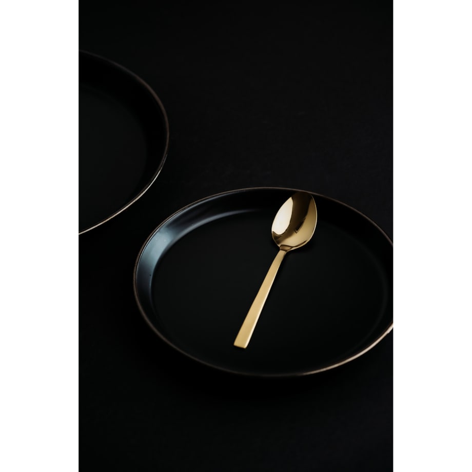Komplet 6 łyżeczek do herbaty Piano gold w pudełku 29507