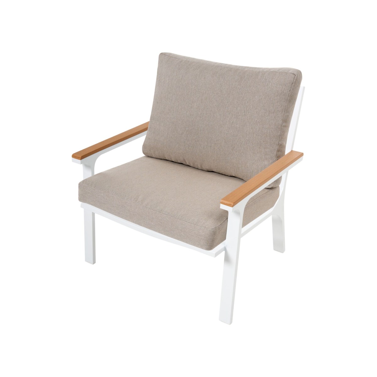 Zestaw ogrodowy ze stolikiem dla 4 osób ORERO Beżowoszary