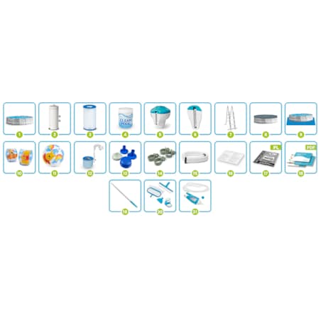 Basen ogrodowy stelażowy Intex 457x122 cm zestaw 21w1 26726