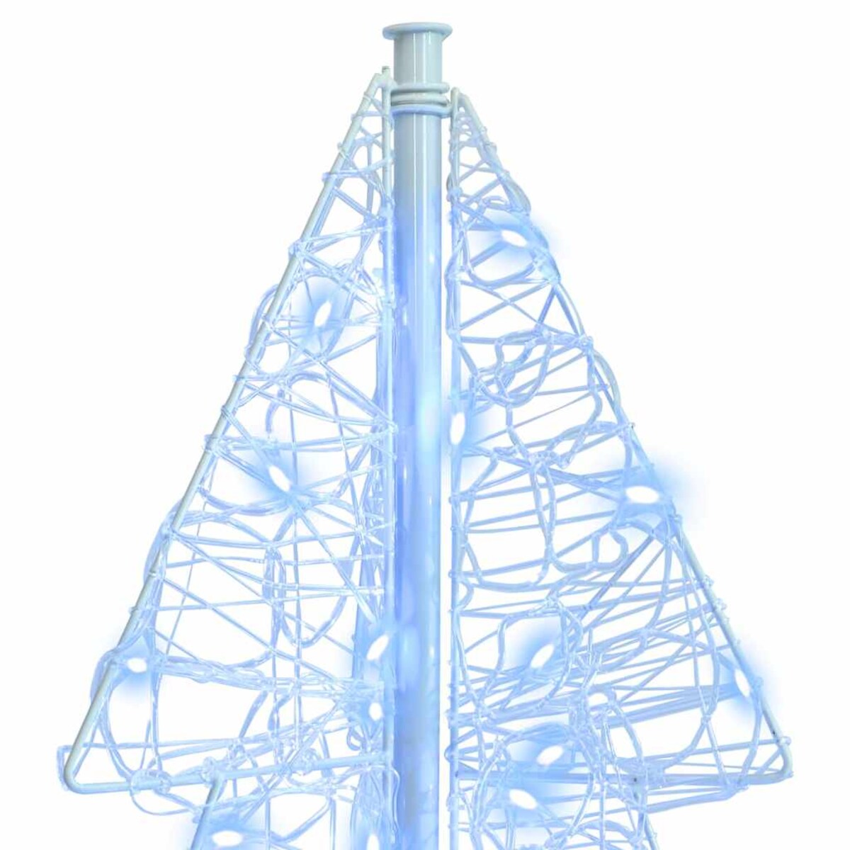vidaXL Choinka z 100 diodami LED Zimna Biała 120 cm Akryl