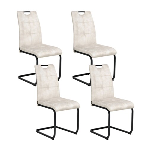 Zestaw 4 krzeseł do jadalni CISCO Jasnobeżowy