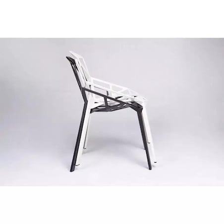 Metalowe krzesło Split DC-362.ALLWHITE King Home industrial białe