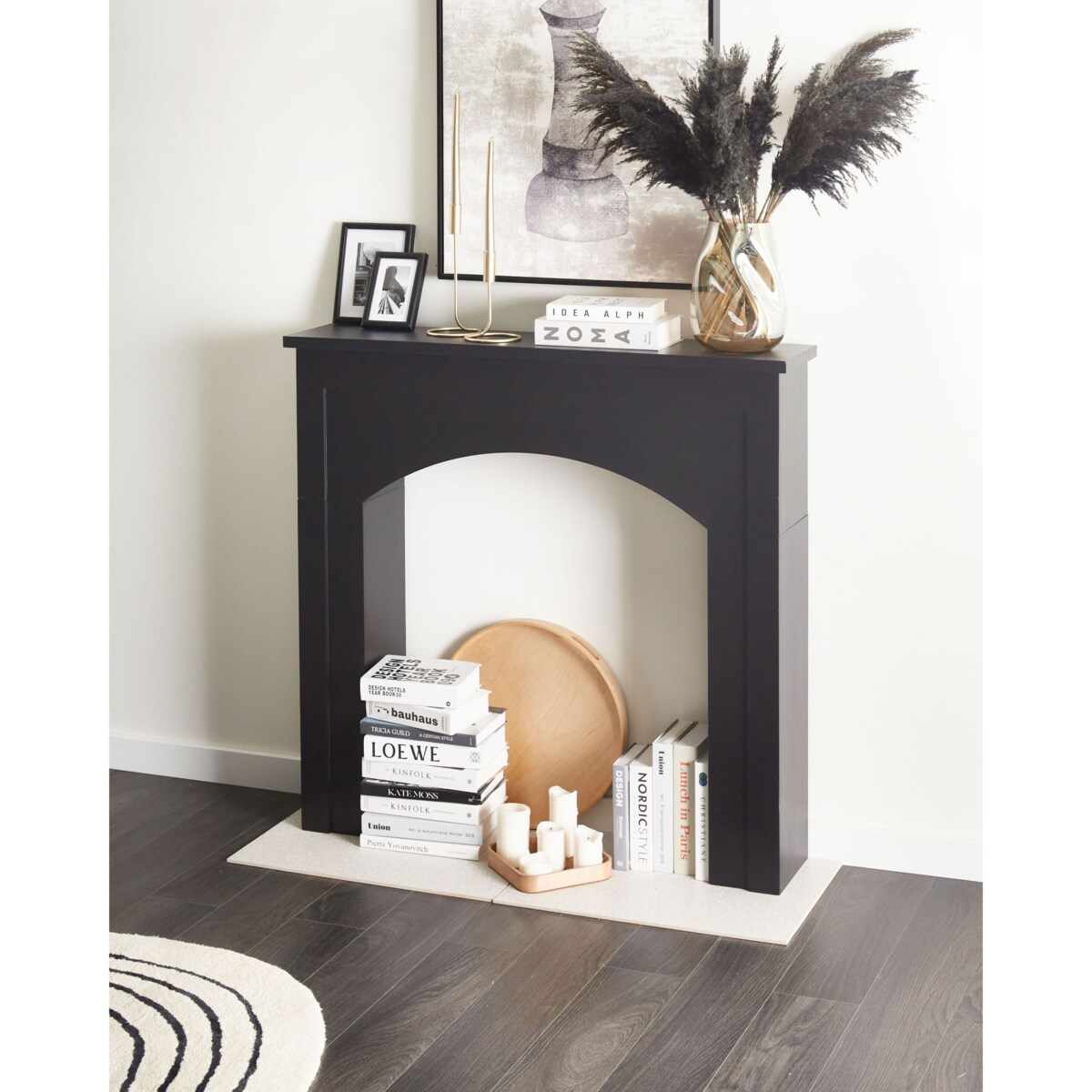 Portal kominkowy BUSSELTON Czarny