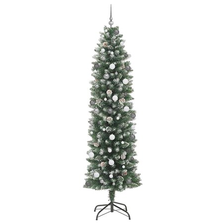 vidaXL Sztuczne smukłe drzewo bożonarodzeniowe Zielony 240 cm