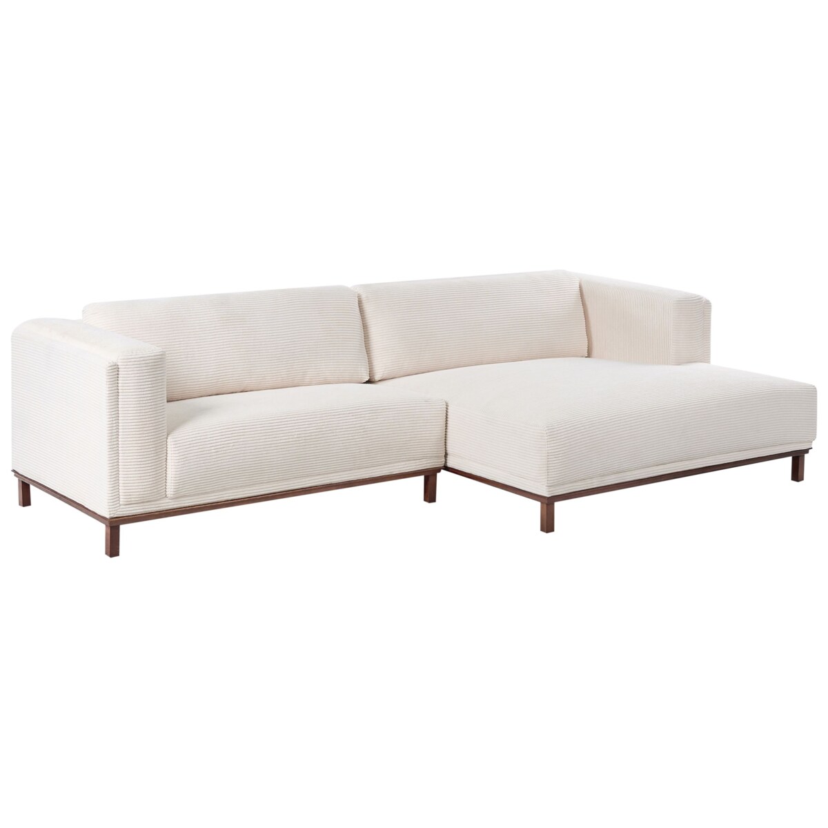 Narożnik dla 4 osób VENG Sztruks Jasnobeżowy