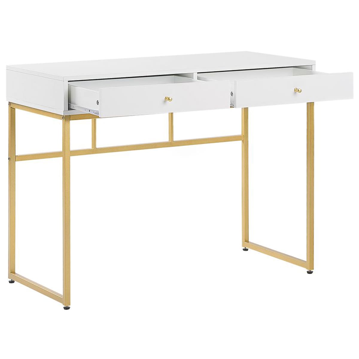 Konsola DAPHNE Biały/ złoty 100 cm 48 cm z szufladami