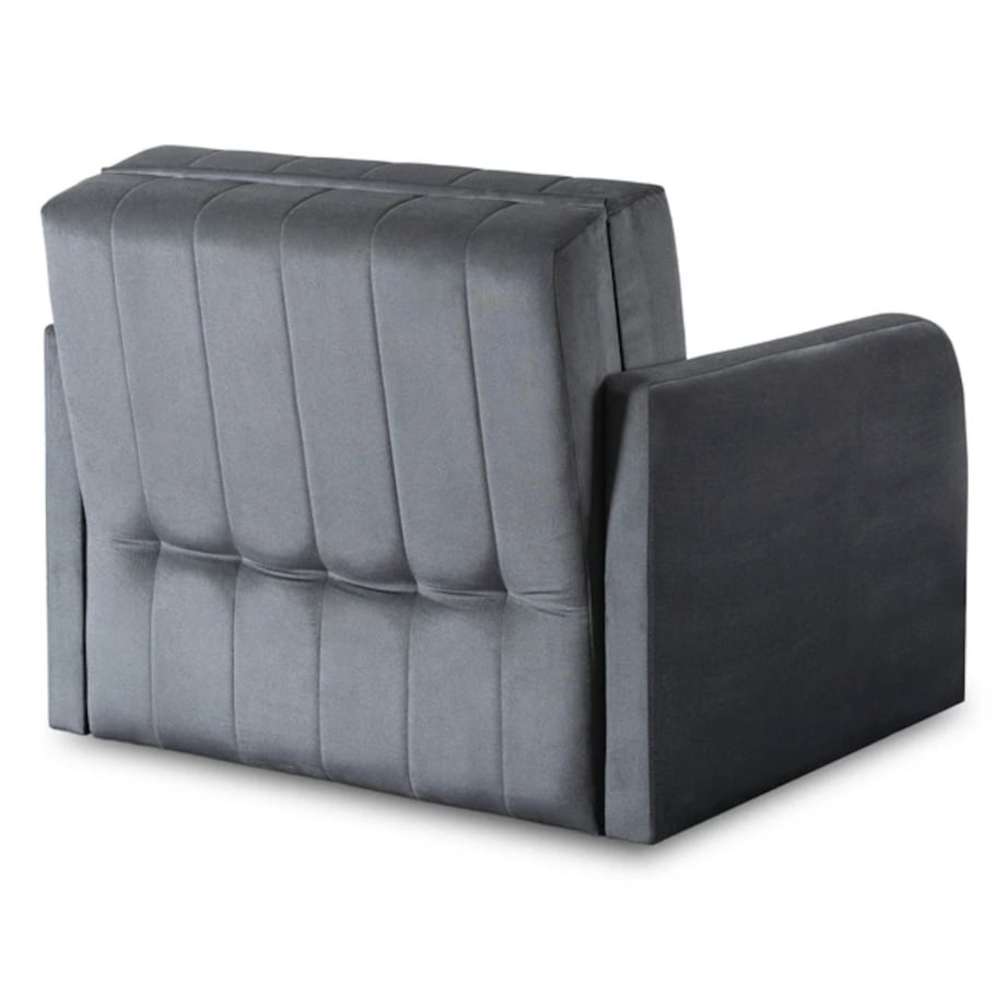 Fotel rozkładany do spania jednoosobowy wypoczynkowy szary VERO 1