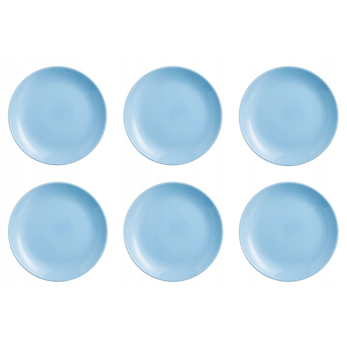 TALERZE OBIADOWE PŁYTKI duży na danie 6 x 25 cm LUMINARC diwali niebieski