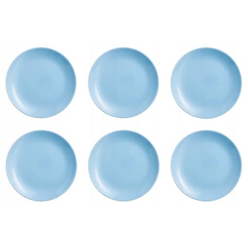 TALERZE OBIADOWE PŁYTKI duży na danie 6 x 25 cm LUMINARC diwali niebieski