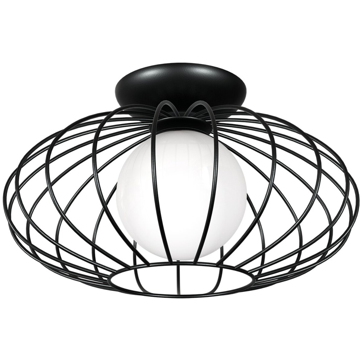 Lampa sufitowa KRONOS MLP4425 druciana do salonu czarna