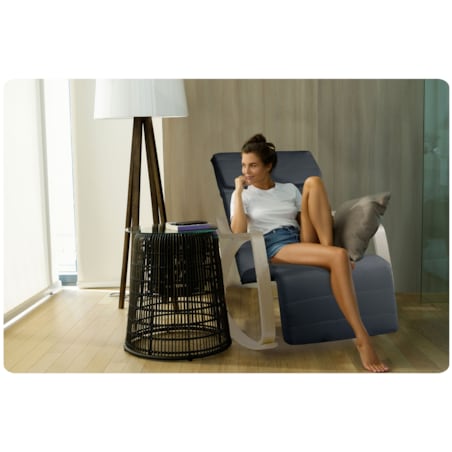 Fotel bujany na biegunach wypoczynkowy drewniany Sofotel Suzi