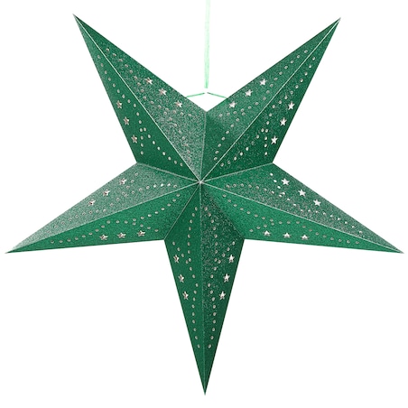 Zestaw 2 dekoracji wiszących LED MOTTI Gwiazda 60 cm Szmaragdowy
