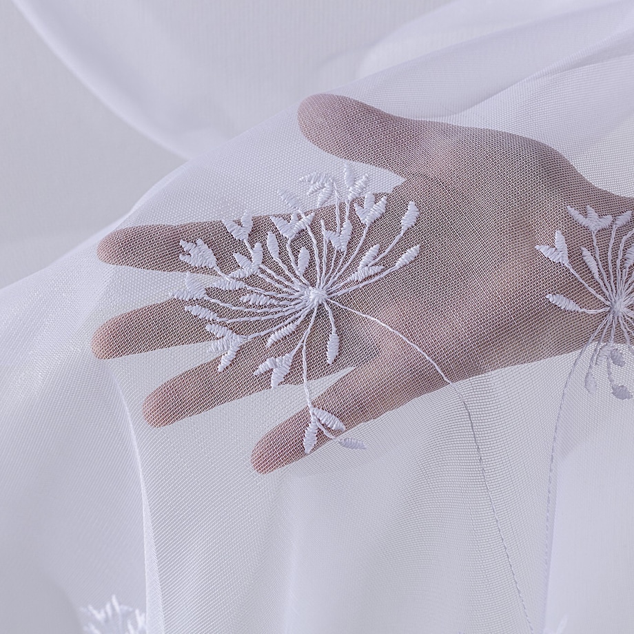 Firana na taśmie 300x245 biały w dmuchawce