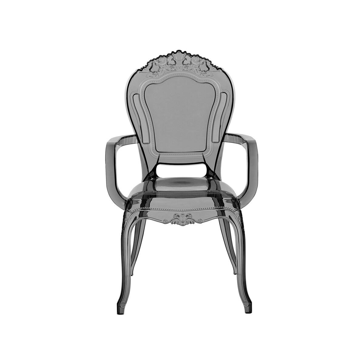 Zestaw 2 krzeseł do jadalni przezroczysty czarny VERMONT II