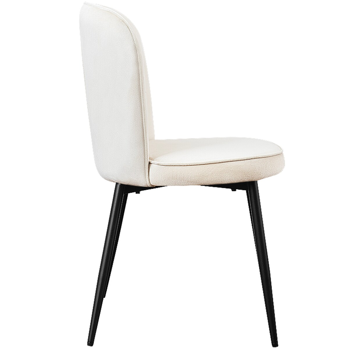 Krzesło tapicerowane do salonu jadalni welurowe beżowe wygodne velvet