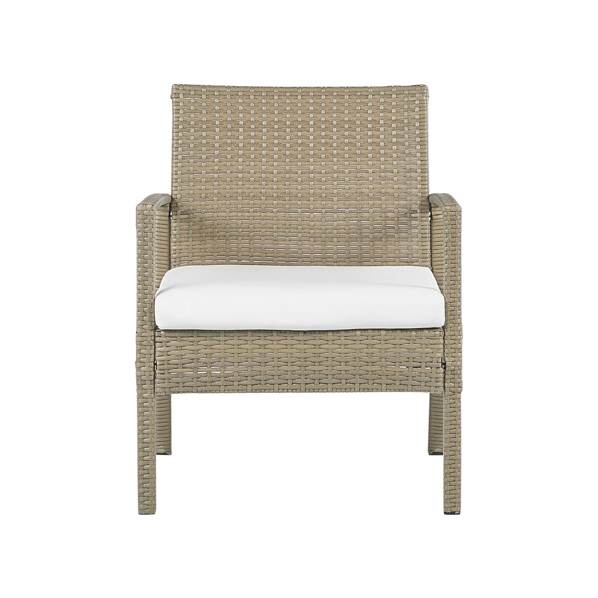 Zestaw ogrodowy z technorattanu 4-osobowy jasnobrązowy MARSALA