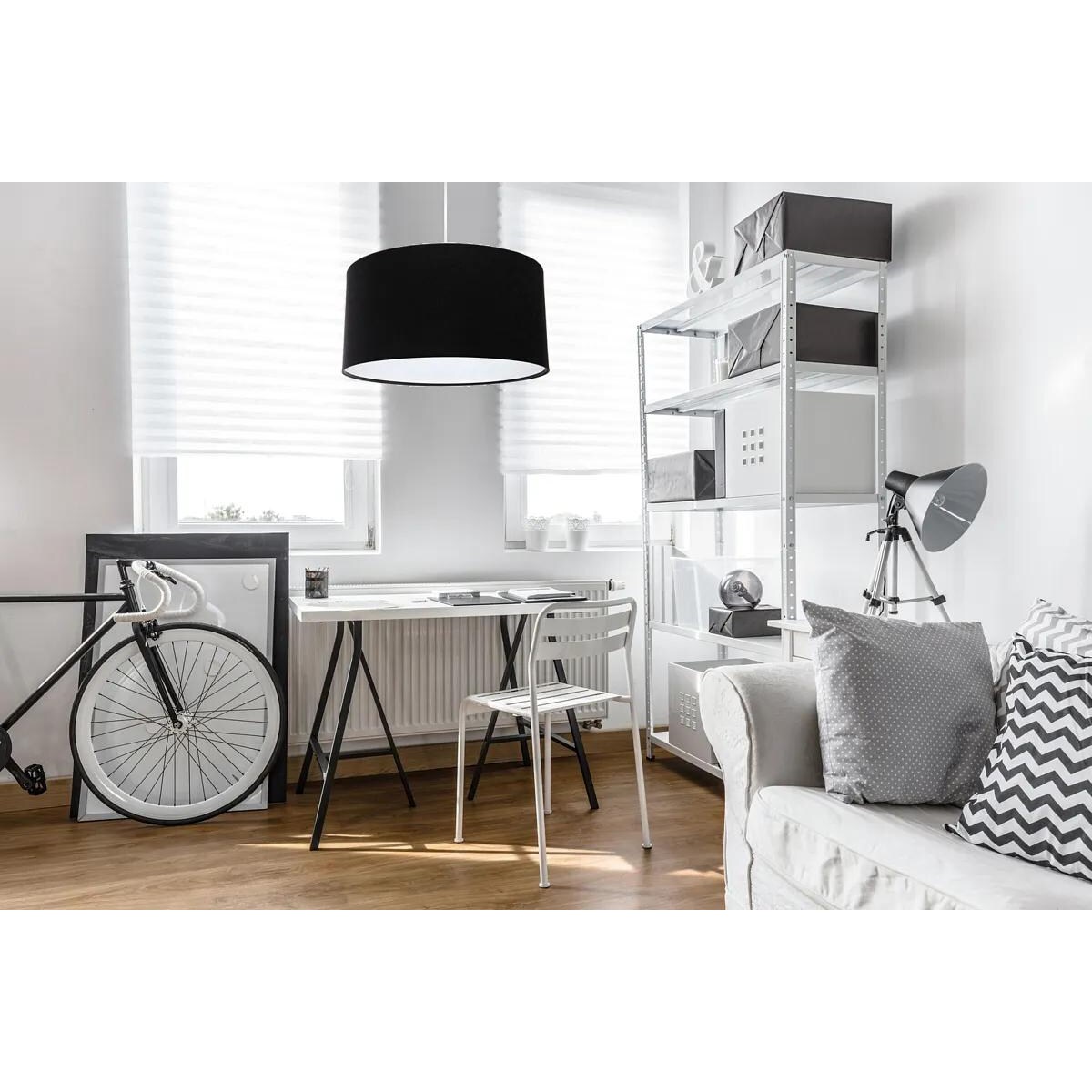 Lampa wisząca HOME 50 czarna/biała