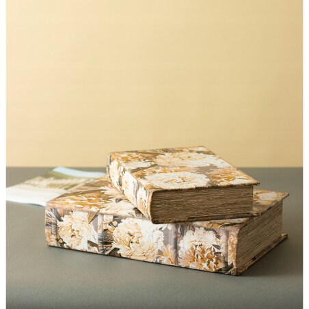 2 szt. PUDEŁKO KSIĄŻKA na drobiazgi kwiaty