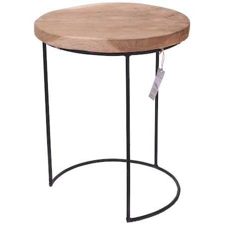 3x stolik z naturalnego drewna tekowego - okrągły, kawowy, designerski