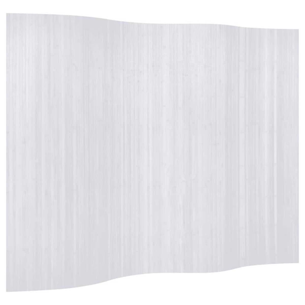 vidaXL Parawan bambusowy, biały, 250 x 165 cm