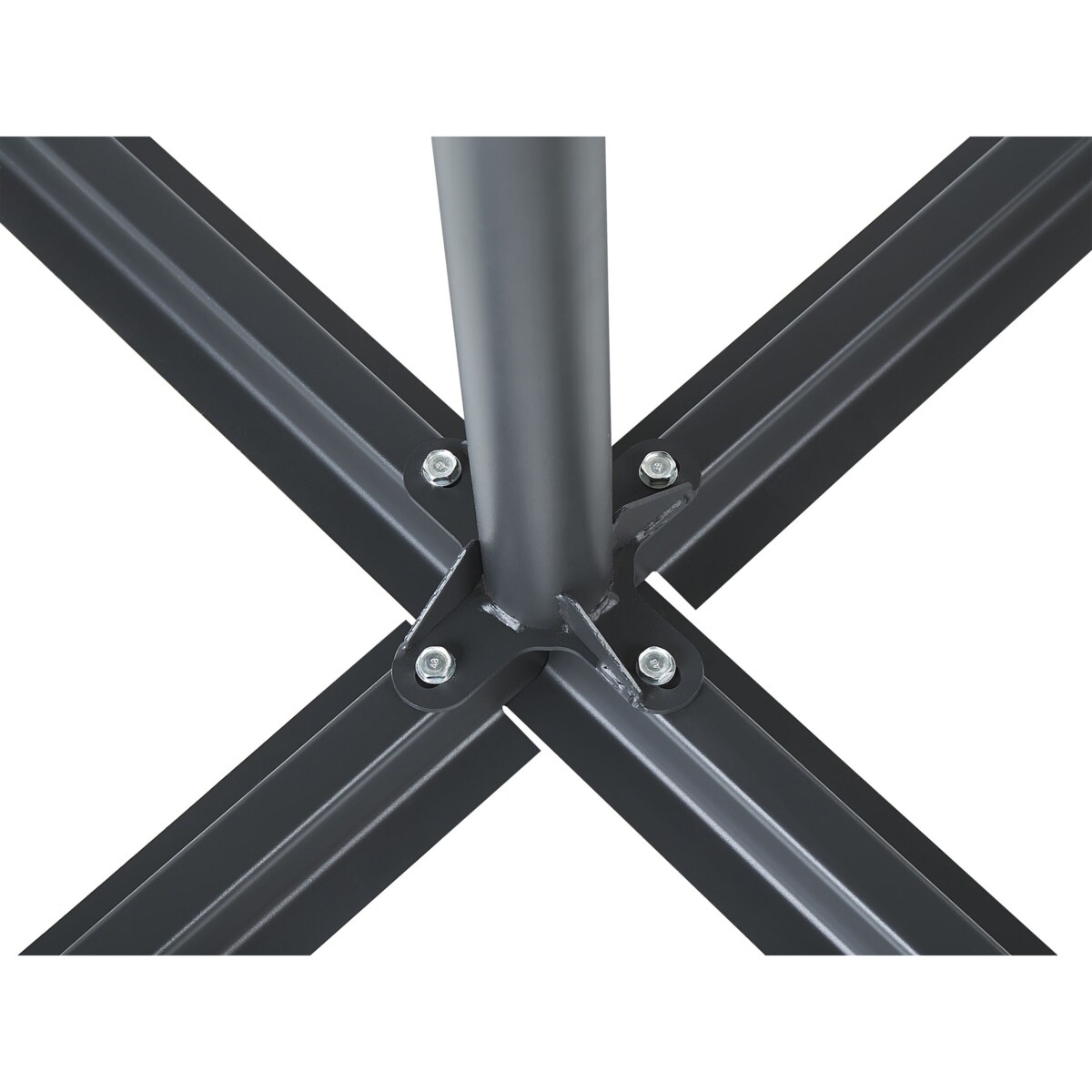 Metalowy stojak pod parasol ogrodowy czarny VICCHIO