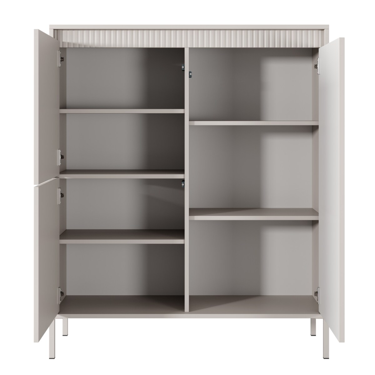 Komoda Wysoka 3D ENSO ryflowana, beżowa